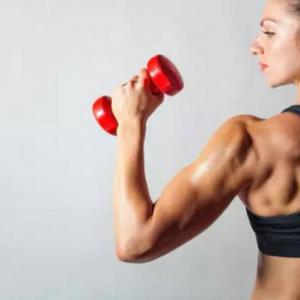 Dumbbells help you lose your arms and worship meat