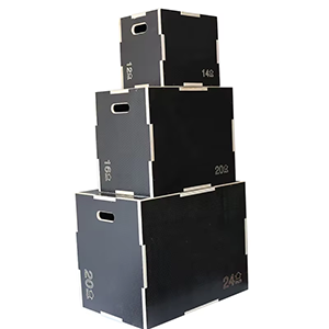 Black Wooden Plyo Box